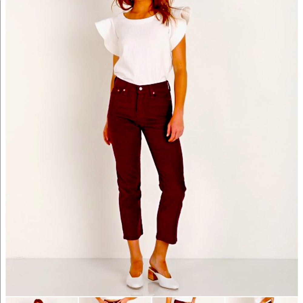 Mint condition Levi maroon cords cropped 25